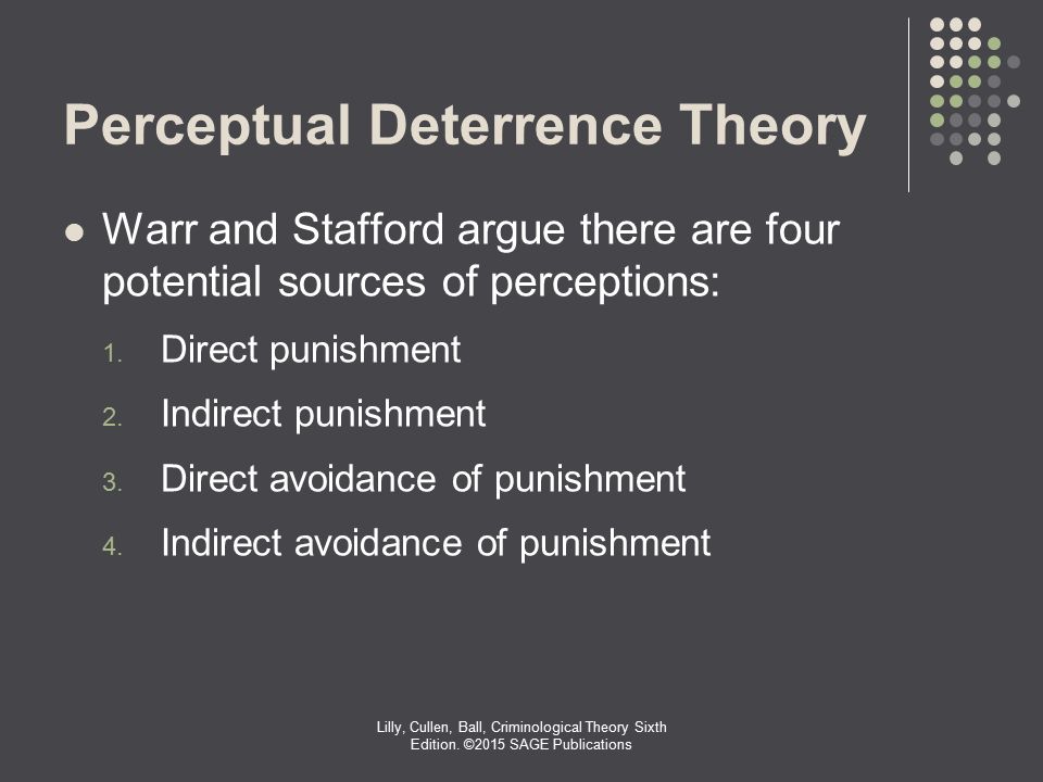 Philosophy of punishment deterrence general and